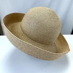 neutral weave womens sunhat Small Medium Wide brim
Packable